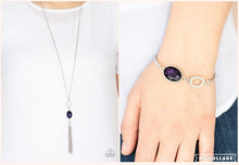 Load image into Gallery viewer, Glow Unstoppable Glam Purple Necklace Set