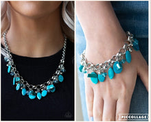 Load image into Gallery viewer, SEA The World /Seashore Sailing Blue Necklace Set