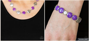 Bubble Hotspot Purple Necklace Set