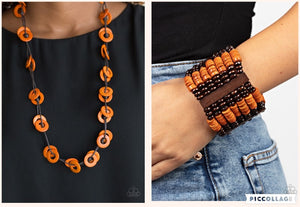 Vacay Winds Orange Necklace Set