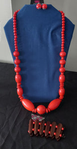 Summer Cabona Red Necklace Set