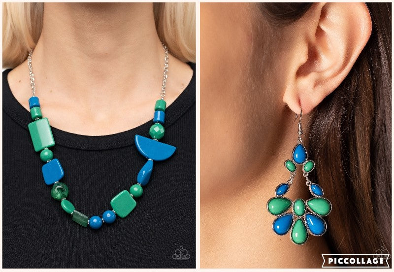 Colorfully Tranquil Multi Necklace Set