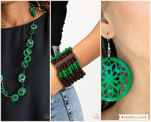 Load image into Gallery viewer, Ocean Vacay Waikiki Green Necklace Set
