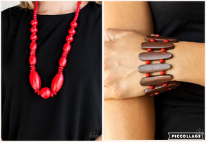 Summer Cabona Red Necklace Set